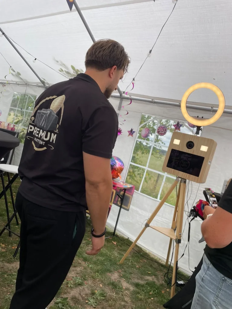 Photobooth mit Fotostreifen auf einer Firmenfeier